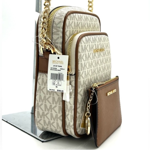 Michael Kors JST Medium Logo Crossbody & Matching Coinpouch Card Case Wallet - Picture 4 of 15